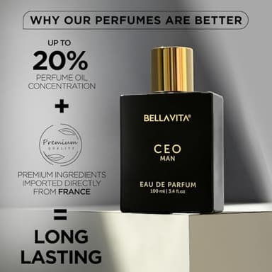 BellaVita Luxury CEO Man Perfume for Men (3.38 fl.oz) | Long-Lasting Men's Perfume with Lemon, Lavender, Tonka Vetiver & Moss Fragrance for Man | CEO Parfum for Men | Vegan & Cruelty-Free Fragrance - Image 5