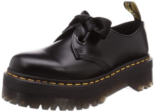 Dr. Martens, Women's Holly 2 Eye Shoe, Black Buttero, 6 - Image 1