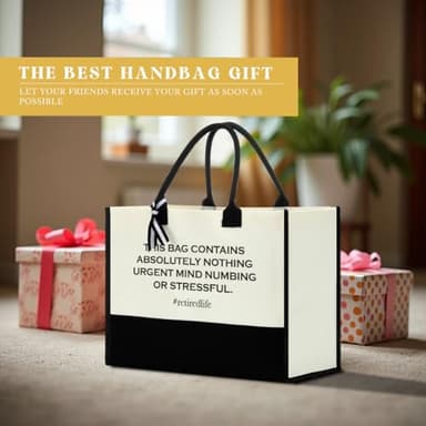 Retirement Gifts for Women Retirement Decorations Shopping Bag Grocery Bag Reusable Tote Bag Appreciation Gifts for Retired Teacher Nurse Coach Going Away Leaving Gift for Coworker Boss - Image 4