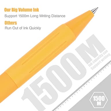 Drawdart 14-Pack Pastel Ballpoint Pens, Medium 1.0mm Black Ink, Retractable - For Smooth Writing and Journaling - Image 7