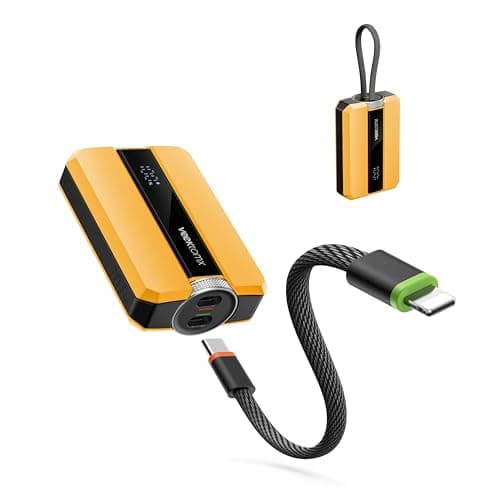 VEEKTOMX PD 30W Super Fast Charging Portable Charger 10000mAh, Small Power Bank with Detachable USB C Dual Ports Built-in Cord, Compact Travel Battery Pack Compatible with iPhone/Samsung/MacBook/iPad - Image 1