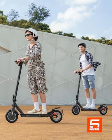 5TH WHEEL V30PRO Electric Scooter, 10" Solid Tires, 350W Motor & 18 MPH, 19.9 Miles Range E-Scooter with E-Lock, Dual Brakes and Suspension, Foldable Adults Commuter Scooter with Turn Signals and APP - Image 8
