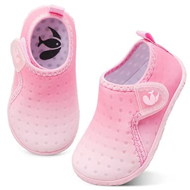 JOINFREE Toddler Sneakers for Boys Girls Slip-on Sneakers Kids Aqua Sock Barefoot Water Shoes Light Pink 18-24 Months - Image 1