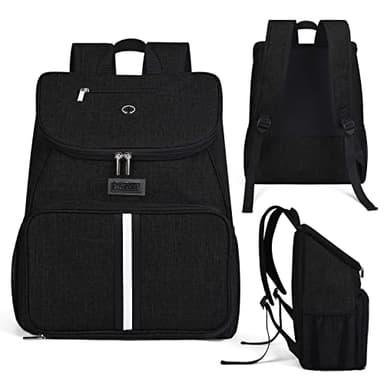 BAGLHER丨Dog Travel Bag, Airline Approved Pet Supplies Backpack, Dog Travel Backpack Accessories Set with 2 Silicone Collapsible Bowls and 2 Food Baskets. Black - Image 2