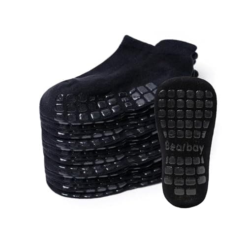 Bearbay Baby Non Slip Ankle Socks with Grippers (9 Pair) for 0 months-7 years old Walking Socks for Infant Toddler Kids Boys Girls - Image 1