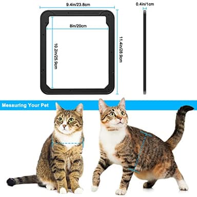 Ownpets Pet Screen Door,Inside Door 8x10x0.4 inch,Lockable Magnetic Flap Screen Automatic Lockable Black Door for Puppy Dog and Cat Door - Image 5