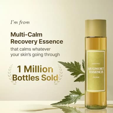 I'm From Mugwort Essence | Vegan Extract - Soothe Sensitive and Irritated Skin, Redness Relief, Refreshing, Korean Hydrating Toner | 5.4 Fl Oz, All Skin Types, PETA Approved - Image 2