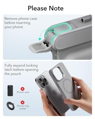 ESR Waterproof Phone Pouch for iPhone 13 Pro / 14 Pro / 15 Pro, Underwater Touch Sensitivity, IPX8 Floating Waterproof Cellphone Case with Lanyard, Dry Bag for Snorkeling, Titanium - Image 9