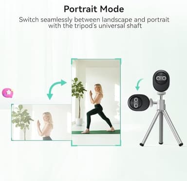 EMEET Piko 4K Webcam for Streaming, World's 1st Dual-Camera AI-Powered 4K Web Cam w/AI Autofocus, 3 Mics Array&3 Sound Modes, USB Webcam with Tripod, Great for Streaming/Gifts, Switch 2 Camera Support - Image 8