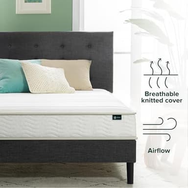 ZINUS 6 Inch Foam and Spring Hybrid Mattress [New Version], Full, Fiberglass Free, Medium Firmness, Durable Support, Certified Safe Foams & Fabric, Mattress in A Box - Image 5
