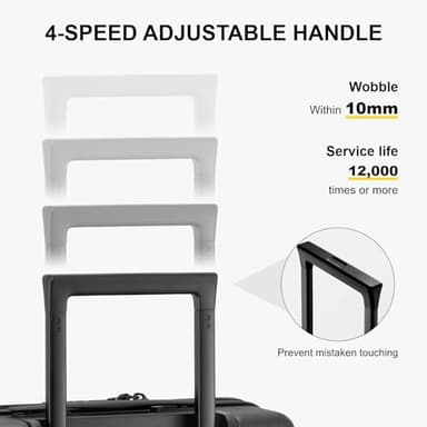 LEVEL8 Rolling Carry on Luggage Airline Approved, Carry-on Suitcases with Wheels, Lightweight Luminous Textured Luggage for Men Women, Tsa Lock, 20 Inch, Dark Grey - Image 6