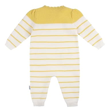 Gerber Baby Girls Sweater Knit Romper Jumpsuit, Yellow Fox, 3-6 Months - Image 2