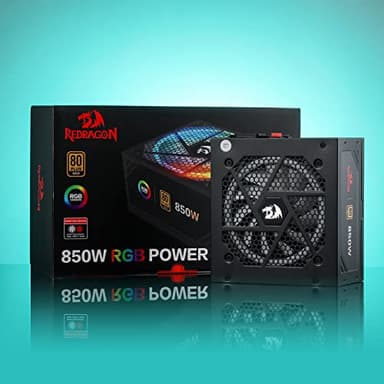 Redragon RGPS-850W 80+ Gold 850 Watt Power Supply w/Upgraded ATX 3.1 & PCIe 5.1 Fully Modular, 12VHPWR Cable Included, 100% Japanese Capacitors, Smart ECO Low Noise RGB Fan, Compact 160mm Size - Image 8