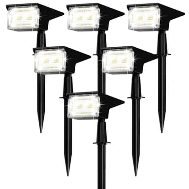 ZJOJO Solar Lights for Outside, Spot Lights Outdoor 40 LEDs IP65 Waterproof, with 4 Lighting Modes for Garden Yard, 6 Pack - Image 1
