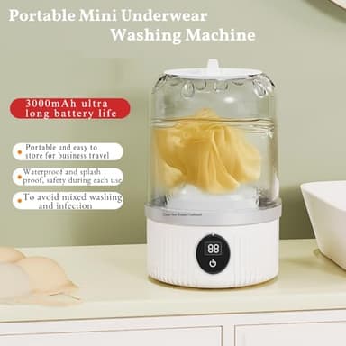 Portable Mini Washing Machine for Underwear, Socks, Baby Clothes – Rechargeable Cordless Compact Washer for Small Loads, Travel & Dorm Use – USB Charging Laundry Machine for Home, Apartment, RV - Image 2