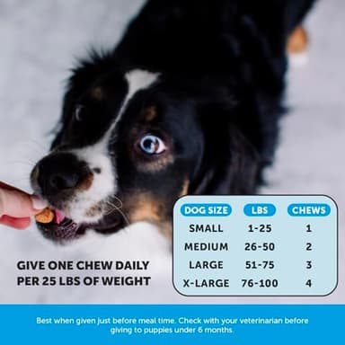 Omega Skin Health Chews for Dogs, Alaskan Salmon Oil, Omega-3 Fish Oil, Krill, Spirulina, Omega-3s, Healthy Skin & Coat, Itchy Skin, Dog Allergies, May Reduce Shedding (90 Count) - Image 4