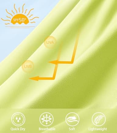 NORTHYARD Men's Sun Protection UPF 50+ Shirts Long Sleeve Swim Rash Guard Shirt Workout Running Athletic Gym UV Fish Hiking LEMONYELLOW 3XL - Image 5