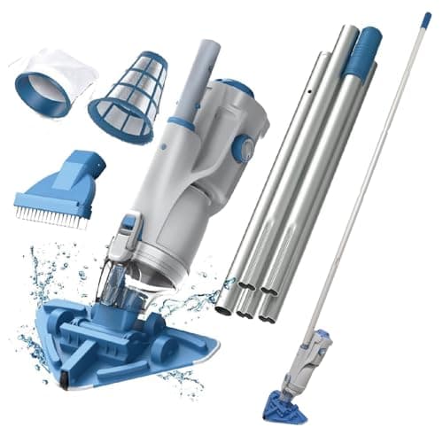 KOKIDO Cordless Pool Vacuum with 72” Pole, 2 Filters, Moderate Suction, 2 Interchangeable XL and Spot Heads, Rechargeable Handheld Vac for Small Above & Inground Pools, Spas Hot Tubs Xtrovac310 - Image 1