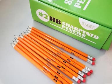 S & E TEACHER'S EDITION Woodcased #2 Pencils, Pre-sharpened, Yellow Pencils with Erasers #2 HB Lead Bulk Box, No. 2, Back to school, 1000Pcs - Image 3