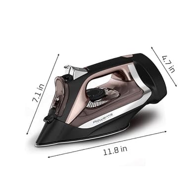 Rowenta Access Stainless Steel Soleplate Steam Iron with Retractable Cord, Powerful Steam Diffusion, Auto-off and Anti-Drip, 1725 Watts, Black Clothes Iron, DW2459 - Image 8