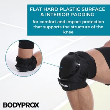 BODYPROX Knee Pads Elbow Pads Wrist Guards Set for Skateboarding, Roller Derby, BMX Ride, and Inline Skating (Large) - Image 4