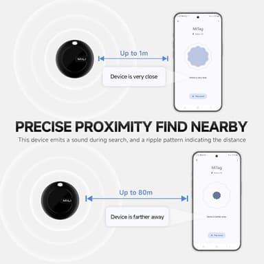 MiLi MiTag Bluetooth Tracker for Android, Smart Air Tracking Tag/Key Finder/Luggage Tracker/Item Locator for Google Find My Device (Find Hub) App, 4 Pack - Image 4