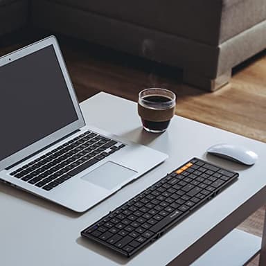 ProtoArc Foldable Bluetooth Keyboard, XK01 Folding Wireless Portable Keyboard with Numeric Keypad, Full-Size Travel Keyboards for iPad Tablet Smartphone Laptop PC Windows iOS Android, Black - Image 9