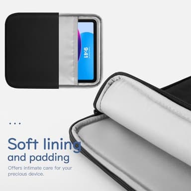 Dadanism 9-11 Inch Tablet Sleeve Bag Carrying Case for iPad (A16) 11th Gen 11", iPad 10th Gen 10.9" Air 5/4, i-Pad Air/Pro 11", i-Pad 9/8/7th, Galaxy Tab A9+ Plus 11", Remarkable 2 10.3", Black - Image 5