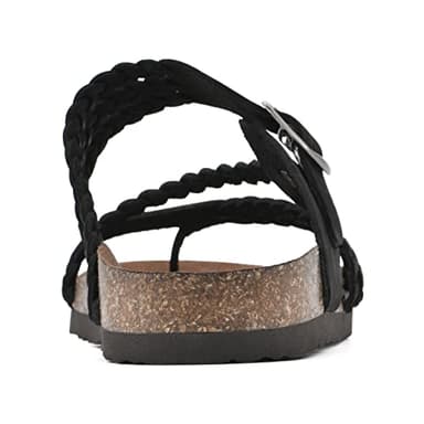 WHITE MOUNTAIN Women's Hayleigh Footbed Sandal, Black/Nubuck, 7 M - Image 5
