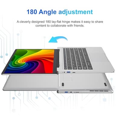 Laptop Computer, 14 inch Laptop Dual-Core Cerelon N4000 6GB RAM 128GB SSD Portable Laptop, 1366x768 IPS Display Fanless Design Laptop PC, WiFi 2.4/5G, BT 5.0, USB 3.0, Mini HDMI, Include USB-C Hub - Image 8