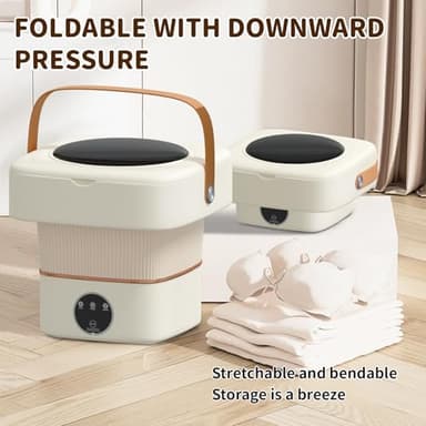 Portable Washing Machine, Mini Washer 4.5L Upgraded With Spin Basket, 3 Cleaning Modes Folding Washing Machine Suitable for Small Clothe, Design Ideal for Apartment, Home, Hotel (White) - Image 4