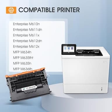 147A Black Toner Cartridge (with Chip) Compatible for HP 147A Toner Cartridge 147X W1470A W1470X for Enterprise M610n M611dn M611x M612dn M612x MFP M634h M635fht M635h M636fh Printer Ink 2-Pack - Image 2