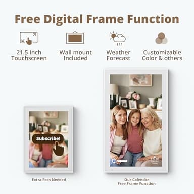 Dragon Touch 21.5 inch Digital Calendar Chore Chart – Interactive Touchscreen, Smart Family Planner, Hearth Display Desk Digital Calendar Seamless Scheduling - Image 6