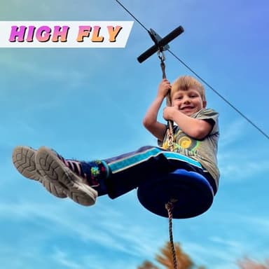 Zipline for Kids and Adult, Zip line Kits for Backyard with Stainless Steel Spring Brake, Cable Tensioning Kit, Safety Harness, 2 Tree Protectors and Full Set of Zip line Accessories - Image 2