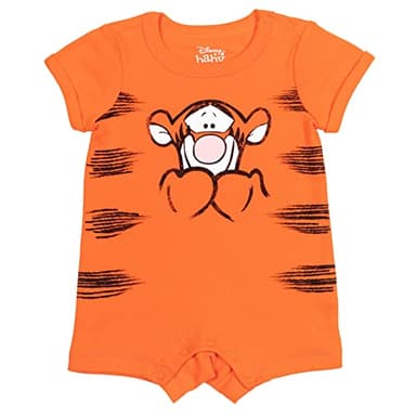Disney Winnie the Pooh Tigger Newborn Baby Boys Romper and Bucket Sun Hat Orange 3-6 Months - Image 4