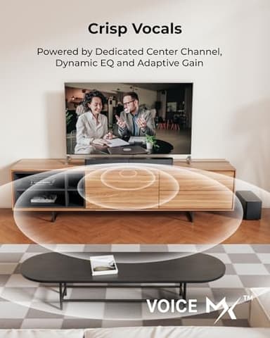 ULTIMEA 5.1CH Surround Sound Bar with Subwoofer, Dolby Atmos, VoiceMX, BassMX, APP, 300W Soundbar for Smart TV, Home Theater Surround Sound System for TV, BT 5.4, Poseidon M60 (2025 Model) - Image 6