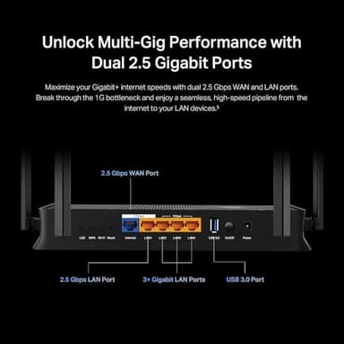 TP-Link Dual-Band BE3600 Wi-Fi 7 Router Archer BE230 | 4-Stream | 2×2.5G + 3×1G Ports, USB 3.0, 2.0 GHz Quad Core, 4 Antennas | VPN, EasyMesh, HomeShield, MLO, Private IOT | Free Expert Support - Image 5