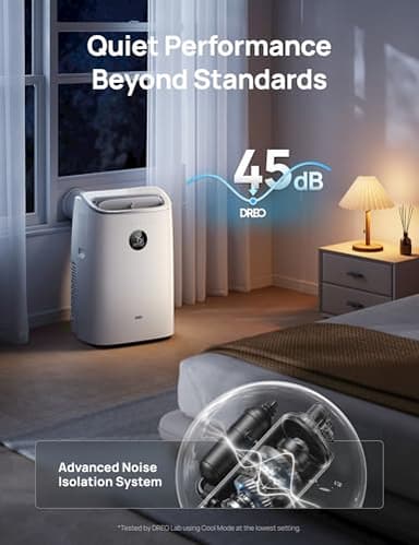 Dreo Portable Air Conditioners, 8000 BTU ASHRAE (5000 BTU DOE) Smart AC Unit for Bedroom with Drainage-free Cooling, 45dB Quiet, APP/Voice/Remote, Portable AC for Room Indoors, AC318S - Image 5