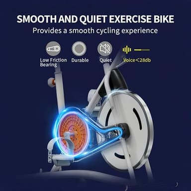 Exercise Bike Stationary Bikes for Home, Adjustable Magnetic Resistance & Comfortable Seat Workout Bike, Quiet Indoor Cycling Bike with Digital Monitor, Phone Holder, 300LB Capacity of Cardio Workout - Image 6