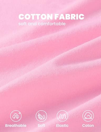 Auranso Girls Undershirts Toddler Cami Camisole Adjustable Straps Sleeveless Cotton Tank Tops for Girls Pink 9-10 Years - Image 4