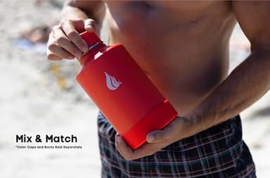 HYDRO CELL Stainless Steel Insulated Water Bottle with Straw - For Cold & Hot Drinks - Metal Vacuum Flask with Screw Cap and Modern Leakproof Sport Thermos for Adults (Mandarin 64oz) - Image 6