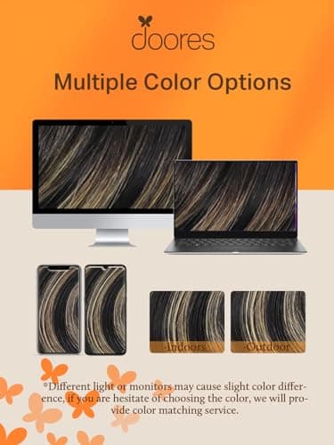 DOORES Hair Extensions Tape in Human Hair, Balayage Natural Black to Light Blonde 20 Inch 40pcs 100g, Human Hair Extensions Tape in Straight Real Natural Hair - Image 9