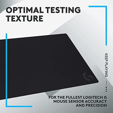 Logitech G840 XL Cloth Gaming Mouse Pad - 0.12 in Thin, Stable Rubber Base, Performance-Tuned Surface - Black - Image 5