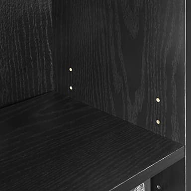 Furinno JAYA Book Shelf, 3-Tier Bookshelf, Bookcase with Adjustable Shelves, 9.5 x 24.5 x 40.3, for Living Room, Bedroom, Home Office, Blackwood - Image 6