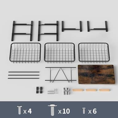 NiuYichee 4-Layer Fruit Basket Kitchen Food Organizer and Rack, Stackable Storage Cart with Desktop, Pull-Out Hollow Metal Basket, Sliding Out Storage (Black 4-Layer Rack) - Image 4