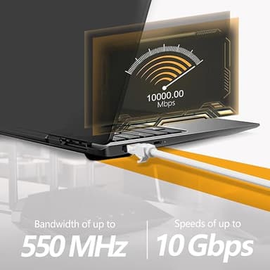 Brozzag 50 Ft Ethernet Cable for Cat5E/Cat6, 10Gbps 24AWG Cat6 Network Cable, Direct Burial Cable, UTP, LLDPE, RJ45 Patch LAN Cord, Waterproof, Indoor&Outdoor, Cat 5E Internet Cable in White for PC - Image 3