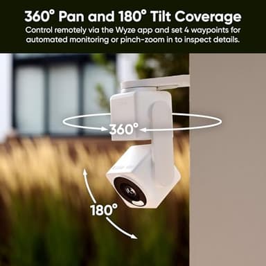WYZE Cam Pan v4, 4K Smart Security Camera, AI Indoor/Outdoor Cameras for Home Security, Baby & Pet, Color Night Vision, 360° Pan/Tilt/8 x Digital Zoom, 2.4G & 5G, Works with Alexa & Google Assistant - Image 4