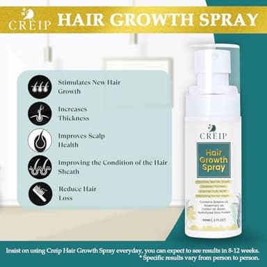 Natural Hair Growth Oil Spray: Batana Rosemary Serum Biotin Caffeine Scalp Care Treatment (2 FL OZ（Pack 1）) - Image 6