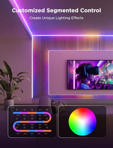 Govee COB LED Strip Light Pro, LED Lights for Bedroom Compatible with Alexa, Google Assistant and Matter, RGBICW Light with Warm White, Smart Strip Light, LED Lights for Bedroom, Color Changing, 9.8ft - Image 8