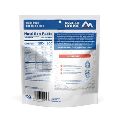 Mountain House Granola with Milk & Blueberries | Freeze Dried Backpacking & Camping Food | Vegetarian | 2 Servings - Image 3